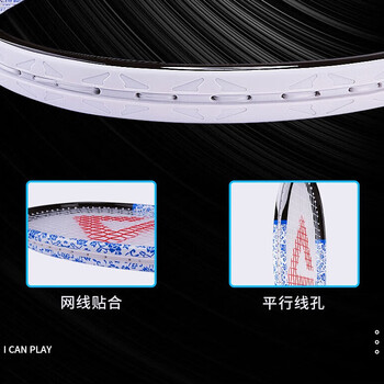 匹克网球拍男女初中阶对拍网球训练碳铝合金球拍 蓝/粉PK-1314