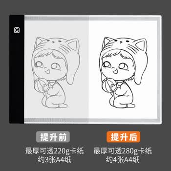 佳茉板画画临摹板练字书法透写学生用儿童绘图描线发光板制图拓图板led描字透光板适用