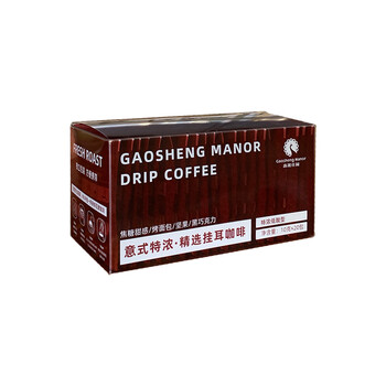 高晟庄园 GAOSHENG MANOR意式特浓黑咖啡新鲜烘焙现磨低酸香浓醇意式特浓挂耳咖啡 200g