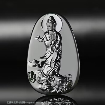 和田玉　彫刻観音様　新品 和田玉观音摆件- 京东