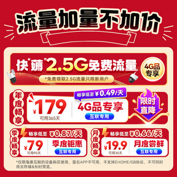 HIKVISION海康威视4G监控器双摄像头家用400万全彩夜视360度全景室内外手机远程语音对讲报警3Q122MY