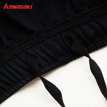 川崎（KAWASAKI）羽毛球服短裤男女中性款速干薄款运动裤Q3681 黑色 S