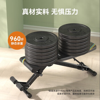 HEAD海德哑铃凳卧推凳仰卧起坐腹肌板健身椅飞鸟凳健身器材家用轻商用
