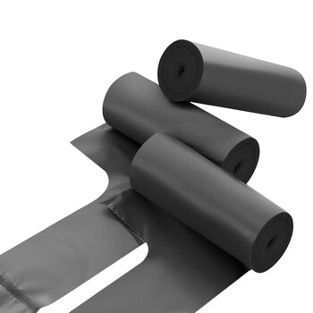妙洁背心垃圾袋黑色50*70cm60只单面0.8丝点断式大号手提厨房家用