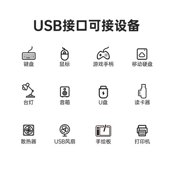 品胜 Type-C扩展坞转USB3.0分线器 4口高速集线器笔记本电脑转接头一转四转换器适用苹果15M1拓展坞