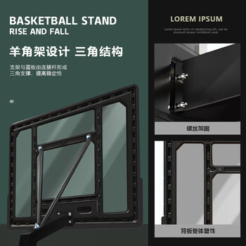 LIVEX青少年篮球架可移动式户外室内外篮球框可升级投篮训练 新年礼物