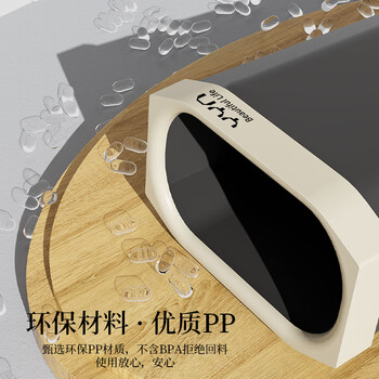 朴厨无盖垃圾桶25L白灰厨房大号商用大容量客厅卫生间高方形垃圾篓