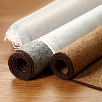 漢墨60%卷装羊毛毛毡垫 加厚耐磨书法书画灰色50*70cm毛毡垫 文房四宝写毛笔字毛毡桌布画毡