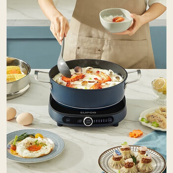 苏泊尔（SUPOR）多功能火锅炉 一机多能 2100W大火力 小巧多能防干烧设计 C21-ICD32 滑控调节智能定时