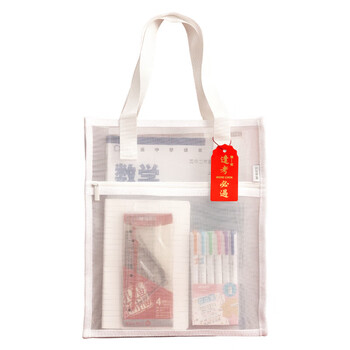 晨光（M&G）补习袋双层网纱大容量多功能手提袋美术收纳袋考研考试考公拎书袋AGW910D3 1个