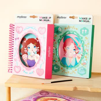 MiDeer儿童玩具换装幼儿园公主贴纸贴画美妆修炼手册-公主圆舞曲六一儿童节礼物