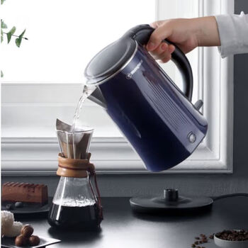 西屋（西屋）电热水壶 不锈钢内胆 1.8L 烧水壶 双层防烫 家用 深蓝色 WEK-C83  