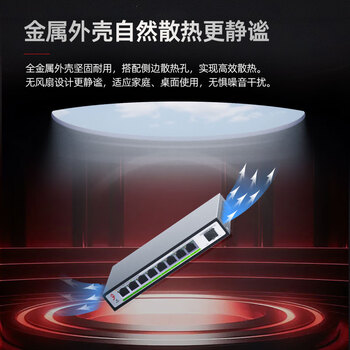 兮克管理型2.5G交换机8个2.5G电口+1个10G万兆光口SKS3200M-8GPY1XF支持端口聚合和vlan划分支持猫棒