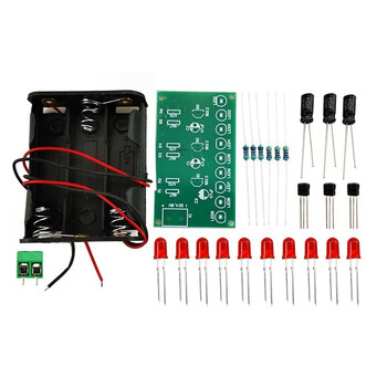 伍陆电子 三组9只LED流水灯循环跑马灯电子DIY焊接套件制作散件TJ-56-231 套件 伍陆电子 三组9只LED流水灯循环跑马灯电子DIY焊接套件制作散件TJ-56-231 套件