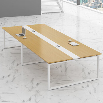 圣黎办公桌组合会议桌简约现代长条桌洽谈培训桌工作台3.5*1.4米桌 圣黎办公桌组合会议桌简约现代长条桌洽谈培训桌工作台3.5*1.4米桌