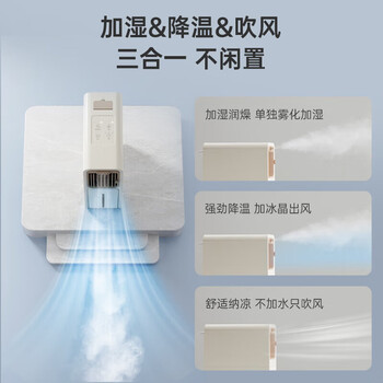 蓝宝 德国蓝宝 小厨凉冰雾扇 台立式小型空调扇 厨房家用制冷冰雾扇 加湿可拆洗【三合一】BP-X5 白色