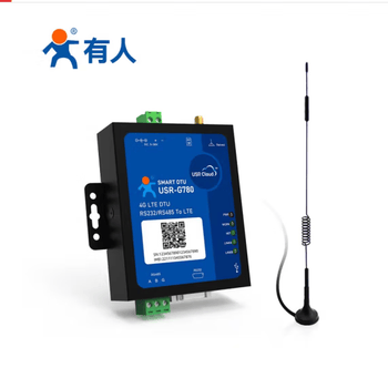 有人物联网边缘采集4GDTU全网通RS232/485转4G双向透传高速率低延时USR-G780 V2