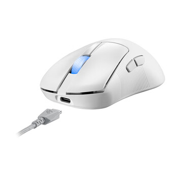 华硕（ASUS）月刃2 ACE 三模游戏鼠标 AimPoint Pro光学传感器 无线4K有线8K回报率 54g超轻量化鼠标 月耀白
