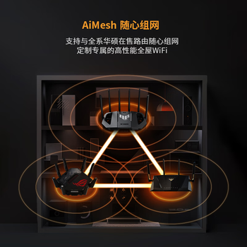 华硕（ASUS）TUF小旋风Pro电竞WiFi7路由器家用无线千兆穿墙王路由 Aimesh随心组全屋WiFi套装
