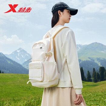 特步小巢背包双肩包大容量旅行防水登山出行初高中学生书包户外轻便