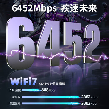 COMFAST CF-985BE三频5G千兆BE6500电竞USB免驱WIFI7无线网卡台式机专用笔记本电脑WiFi接收器大功率外置