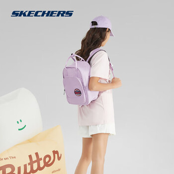 斯凯奇丨Skechers双肩包男女通勤包简约轻便背包初中生书包L322U139