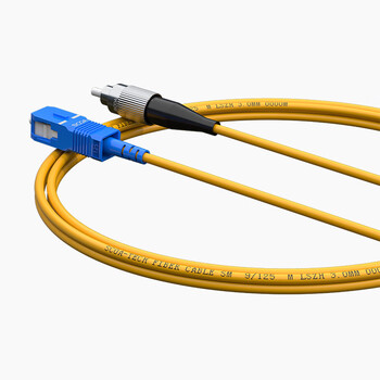 数康（SCOA）电信级光纤跳线SC-FC(UPC) 0.5米 单模单芯OS2大方头转圆头Φ3.0跳纤光纤线尾纤S-1SC-FC-S0.5