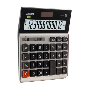 卡西欧（CASIO）DH-120 时尚宽屏幕台式会计财务计算器12位数太阳能电子商务型办公计算机
