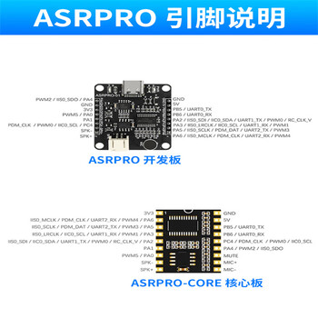 凯元达 语音智能语音识别控制模块 AI离线识别开发板 词条自定义ASR-PRO开发板2M（排针未焊）