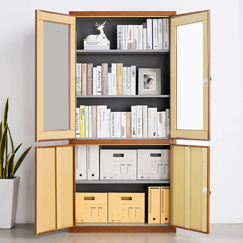 洛克菲勒钢制铁皮柜木纹文件柜储物柜资料柜档案柜大器械高1850宽900深400 洛克菲勒钢制铁皮柜木纹文件柜储物柜资料柜档案柜大器械高1850宽900深400