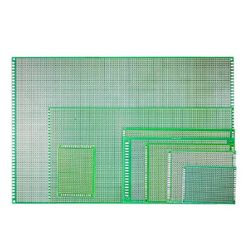 伍陆电子 万能板万用板电路板多孔单面玻纤喷锡绿油PCB实验洞洞板焊接 13*25cm 【单面玻纤板】