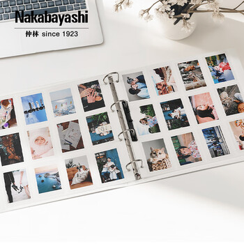 Nakabayashi仲林NCL票夹收纳册九宫格3寸5寸活页卡册大容量IRL-AL-W 240枚拍立得尺寸替芯