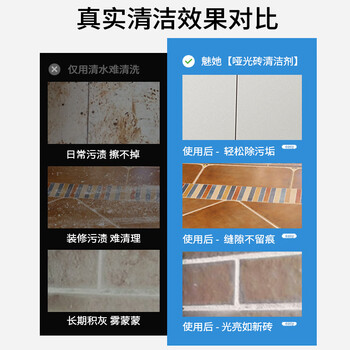 魅她（MIOLTTA）哑光瓷砖清洁剂 柔光砖地板强力去污开荒保洁 地砖地面除垢翻新剂