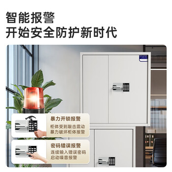 中伟保密柜文件办公档案柜钢制保险柜电子智能密码锁柜子分体双节带抽