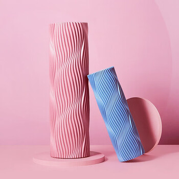 Keep泡沫轴 腿部按摩器 狼牙棒按摩棒 滚轴瑜伽柱男女 便携款粉砂色