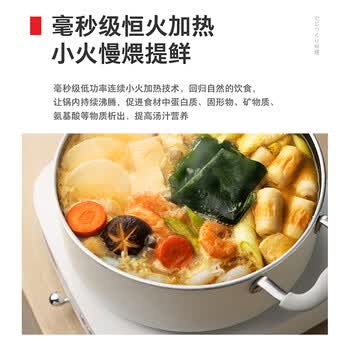 东芝（TOSHIBA）小雅电磁炉家用大功率火锅汤锅 全自动节能小型灶低温烹饪一键定时C-21SUC(W)   