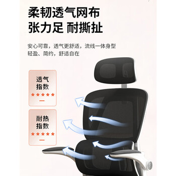 中伟电脑椅家用久坐学习座椅人体工学椅办公椅子休闲椅无枕乳胶逍遥