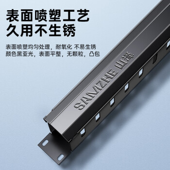山泽（SAMZHE）理线架12档24口 工程级加厚型机柜网络理线架线缆管理器 19寸 WAN-11