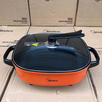 美的（Midea）电火锅家用多功能6L大容量电饼铛电煎锅