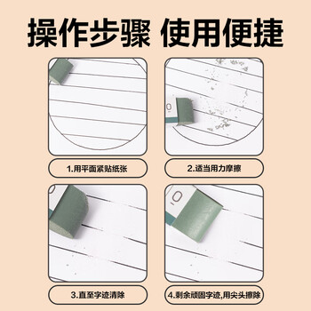 得力（deli）彩色半砂磨砂钢笔橡皮擦  普通中性笔/普通钢笔/普通圆珠笔/普通铅笔专用  学生文具  五支装/盒