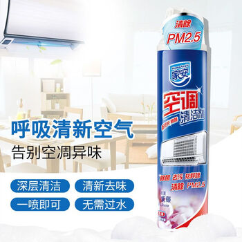 家安 空调除菌清洁剂挂机纯净栀子360ml 活氧去污 +百洁布