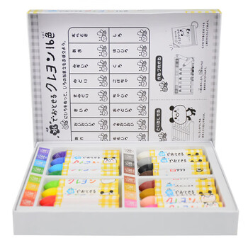 樱花（SAKURA）水溶性软蜡笔16色套装 日本设计可水洗不脏手油画棒 幼儿画画儿童绘画学生礼物美育工具