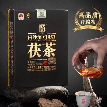 白沙溪茶叶安化黑茶御品茯砖湖南特产2021年金花茯砖茶318g盒装 白沙溪茶叶安化黑茶御品茯砖湖南特产2021年金花茯砖茶318g盒装