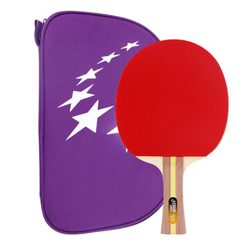 红双喜(DHS)二星级乒乓球拍横拍训练成品拍升级版双面反胶H2002