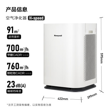 霍尼韦尔（Honeywell）空气净化器除甲醛细菌过敏原除tvoc 新房除醛过滤灰尘 卫健委备案消毒机KJ760F-P22W 