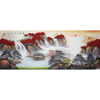 杨景德《旭日东升》n17906拍卖已结束画家  朱继伟《池塘金韵图》o