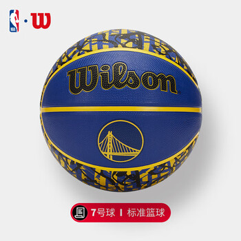 Wilson威尔胜NBA球队橡胶涂鸦系列金州勇士队青少年成人室外7号篮球