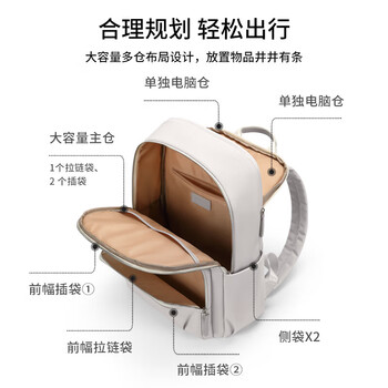 高尔夫（GOLF）双肩包女商务电脑包15英寸华为苹果笔记本出差旅行背包书包送女友
