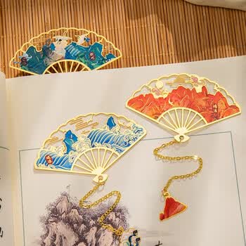 佳茉千里江山图书签高档金属书签古典中国风故宫文创纪念品中高考毕业送老师伴手礼开学季端午节