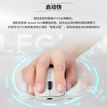 联想（Lenovo）拯救者M6XPro电竞游戏鼠标家用 无线鼠标三模充电3395传感器53g轻量化人体工学中小手鼠标 幻影黑
